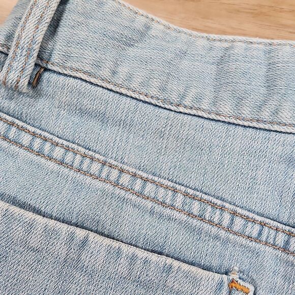 🐞Gap Blue Denim Raw Hemline Stretch Skirt Size 8 - Picture 11 of 11